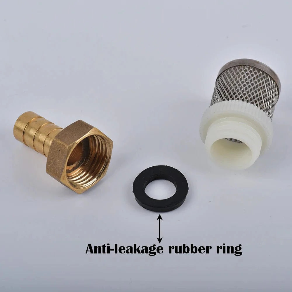 6-19mm Rustfritt Stål Nettfilter 1/2" Female Tomme Hage Vanning Pumpe Beskyttelse Slange Vannrensings Nett Messingfilter | Skanto
