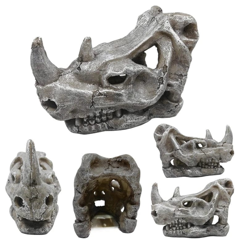 Dyr Hodeskalle Fiskebowle Fossil Dinosaur Smykker Akvarium Neshorn Bein Dekorasjon Fiskeskål Krokodille Manet Karpe Skilpadde | Skanto