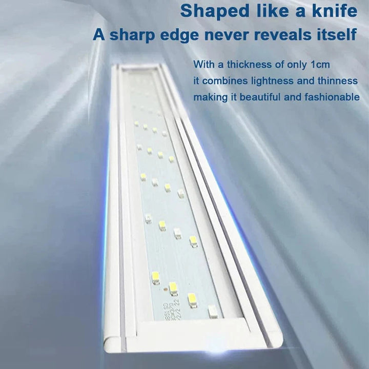 Akvarium LED-lys Super Slim Fisketank Lys Plantevekst Belysning 28-58cm Lysende Uttrekkbar Klemme 220V For Fisketank | Skanto