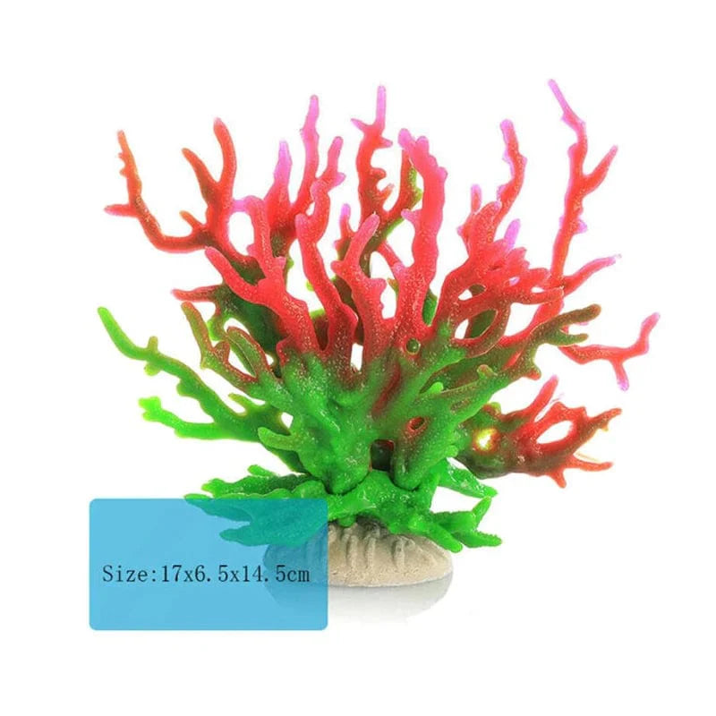 Fluorescerende akvarium dekor fisketank landskapskorall simulering korall ornament små undervanns verden landskap dekor | Skanto