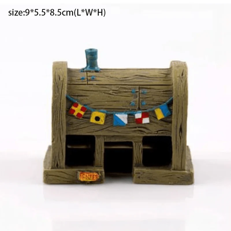 Cartoon Fisketank Dekor Figurer Ornamenter Simulering Harpiks Ananas Hus Fisketank Dekorasjon Landskapspleie Akvarium Tilbehør | Skanto