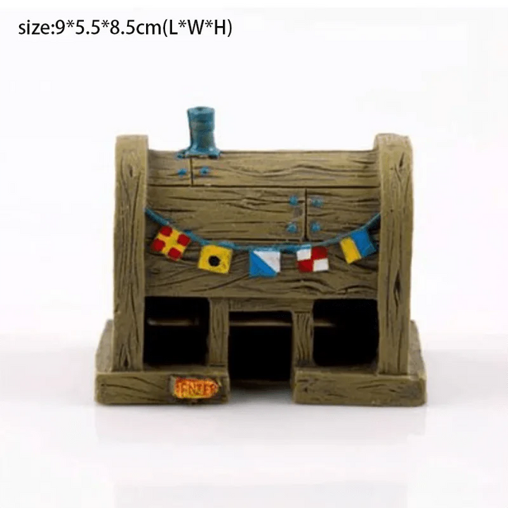Cartoon Fisketank Dekor Figurer Ornamenter Simulering Harpiks Ananas Hus Fisketank Dekorasjon Landskapspleie Akvarium Tilbehør | Skanto