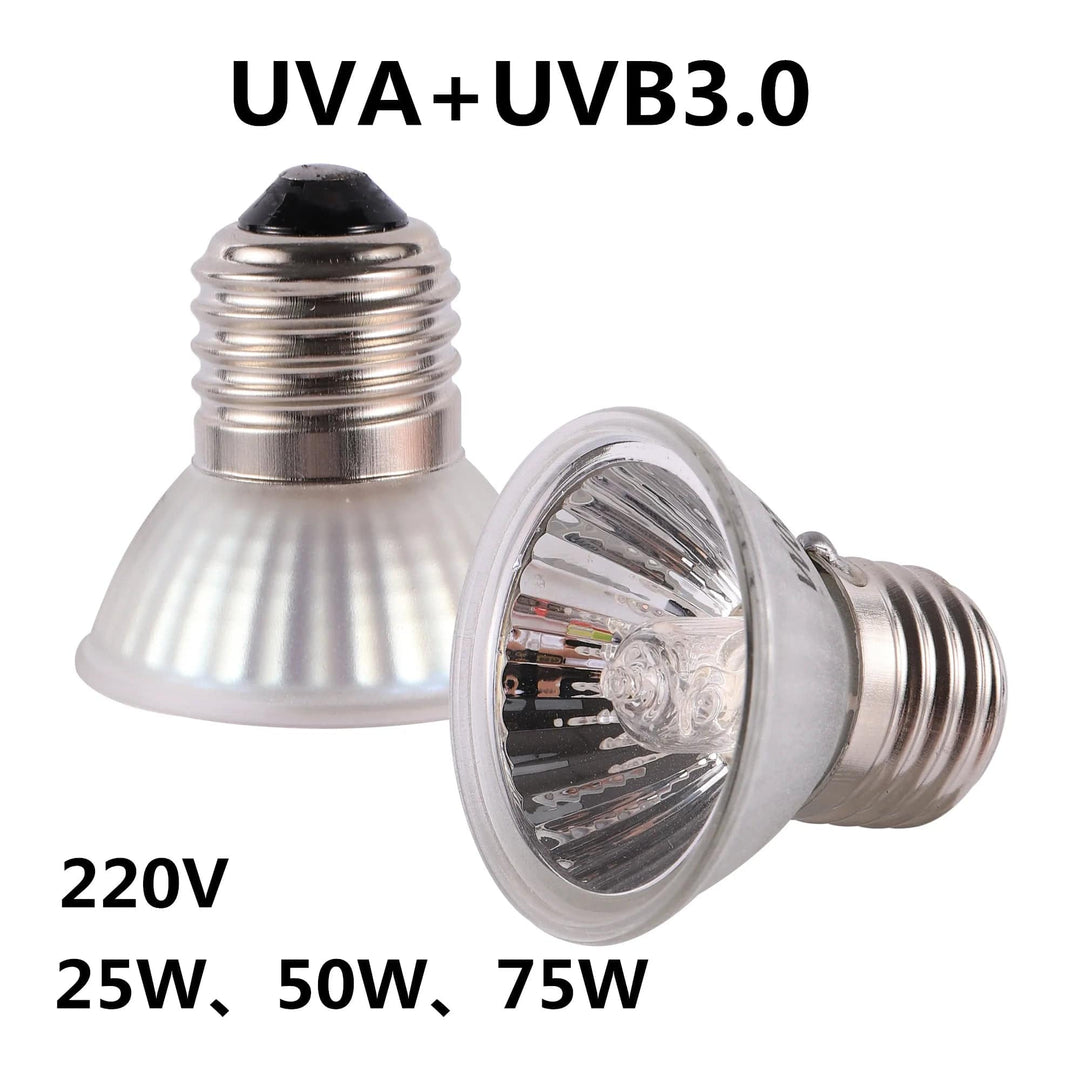 CE Reptile Lamp UVA+UVB 3.0 Kjæledyr Varmlampe Pære Skilpadde Basking Lys Pærer Amfibier Iguaner Temperaturkontroll | Skanto