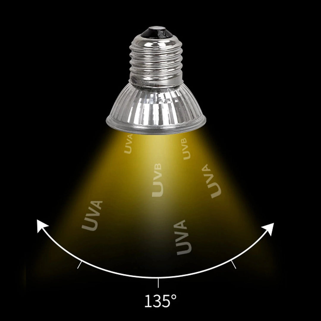 CE Reptile Lamp UVA+UVB 3.0 Kjæledyr Varmlampe Pære Skilpadde Basking Lys Pærer Amfibier Iguaner Temperaturkontroll | Skanto