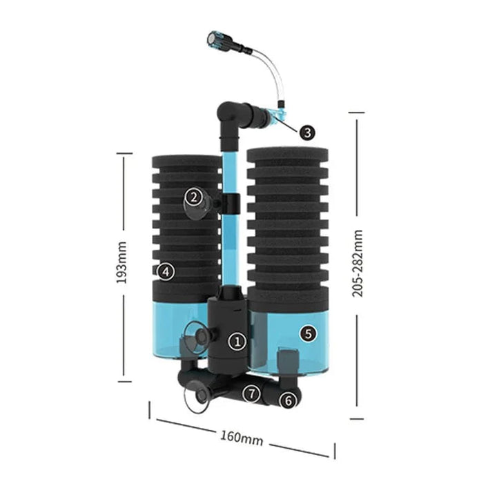 Qanvee Elektrisk Vann Svamp USB Renseteknologi Biologisk Oksygen Fishtank Filter Skum Akvarium Tilbehør Filtro Utstyr Varer | Skanto