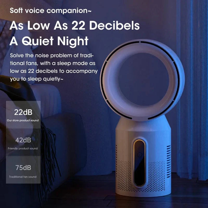 Desktop Bladeless Electric Fan Bordvifte 5-hastighets tårnvifte for baby kjøler luftkondisjonering USB oppladbar kjølevifte | Skanto