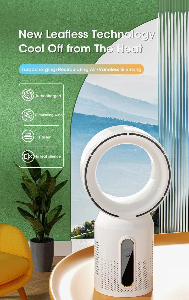 Desktop Bladeless Electric Fan Bordvifte 5-hastighets tårnvifte for baby kjøler luftkondisjonering USB oppladbar kjølevifte | Skanto