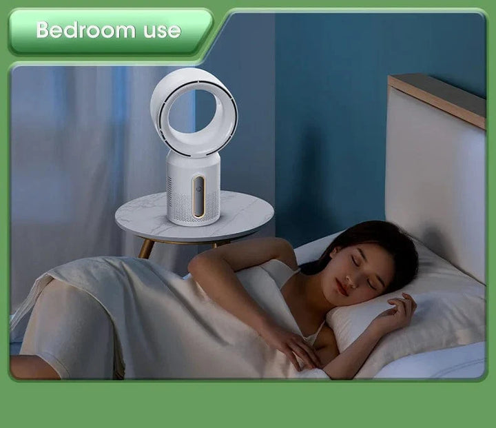 Desktop Bladeless Electric Fan Bordvifte 5-hastighets tårnvifte for baby kjøler luftkondisjonering USB oppladbar kjølevifte | Skanto