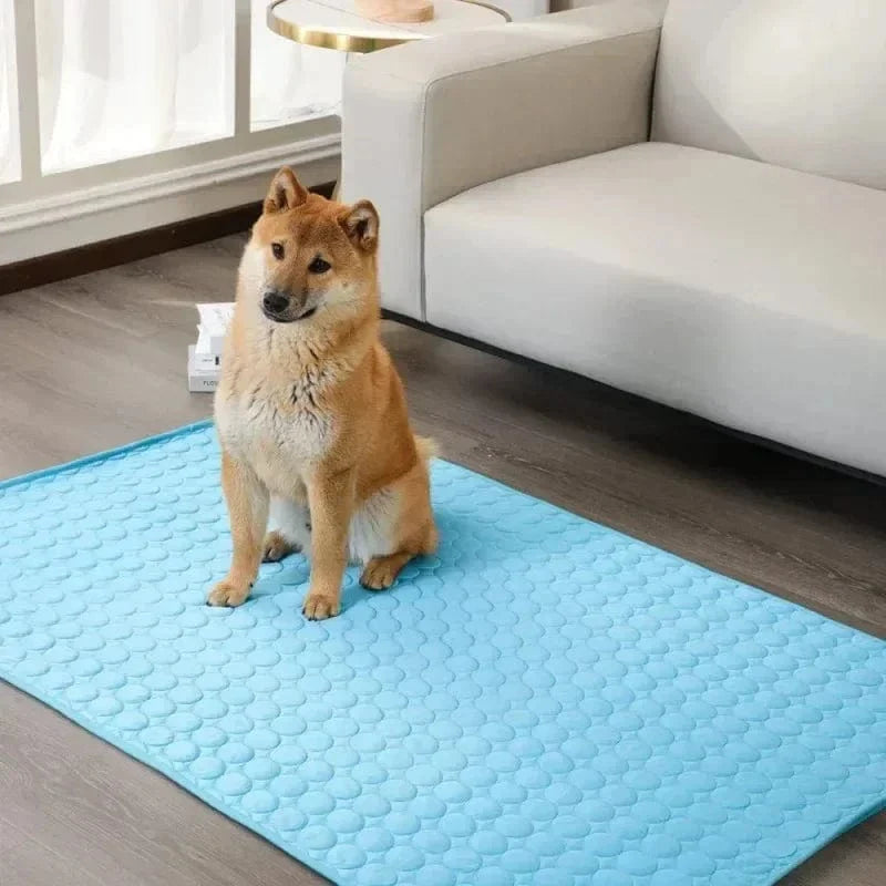 Hund Kjølepute Is Silke Stof Selv Kjølende Gel Pustende Vaskbar Sommer Kjæledyrmatte for Hunder Katter Sofa Kennel Seng Komfortabel La | Skanto