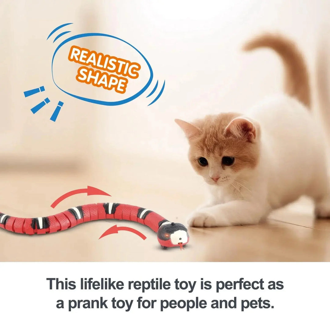 Smart Sensing Kattelek Interaktiv Automatisk Elektronisk Slange Kat Teaser Innendørs Lekesett Kattungeleke USB Oppladbar for Katter Kattunge | Skanto