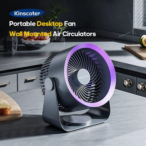 KINSCOTER Multifunksjonell Elektrisk Vifte Sirkulator Trådløs Bærbar Hjem Stille Ventilator Skrivebord Vegg Takvifte Luftkjøler | Skanto