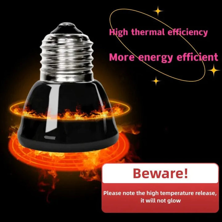 Mini Infrarød Keramisk Varme Lampe, Varmeutskiller Lyspære, Kjæledyr Reptil, Skilpadde Terrapin, Små Kjæledyr, 20W, 40W, 60W, 80W | Skanto