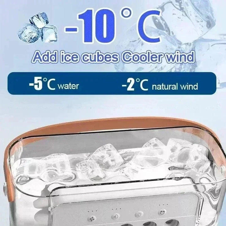 Ny 3 I 1 Viftekjøler Husholdning Mini Vifte Klimaanlegg LED Nattlys Bærbar Luftfukter Luftjusteringsvifte Kontor Hjem Vifte | Skanto