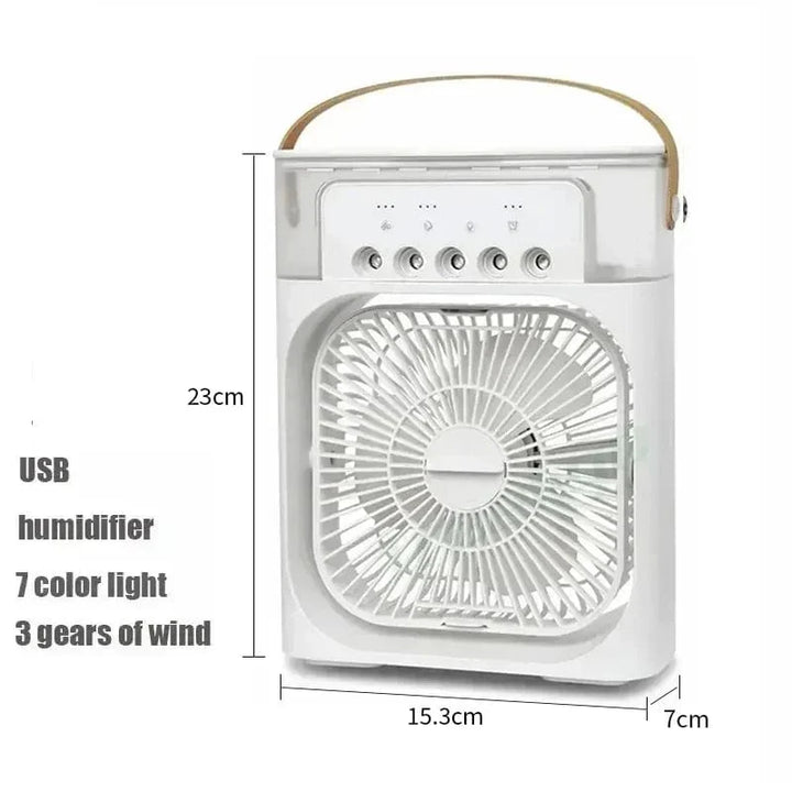 Ny 3 I 1 Viftekjøler Husholdning Mini Vifte Klimaanlegg LED Nattlys Bærbar Luftfukter Luftjusteringsvifte Kontor Hjem Vifte | Skanto