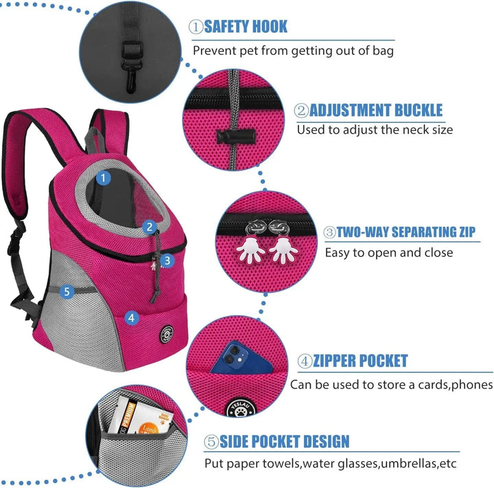 Pet Dog Carrier Bag Carrier For Dogs Backpack Portable Travel Breathable Dog Bag Outdoor Dog Carrier Bag Pet Carrying Supplies | Skanto