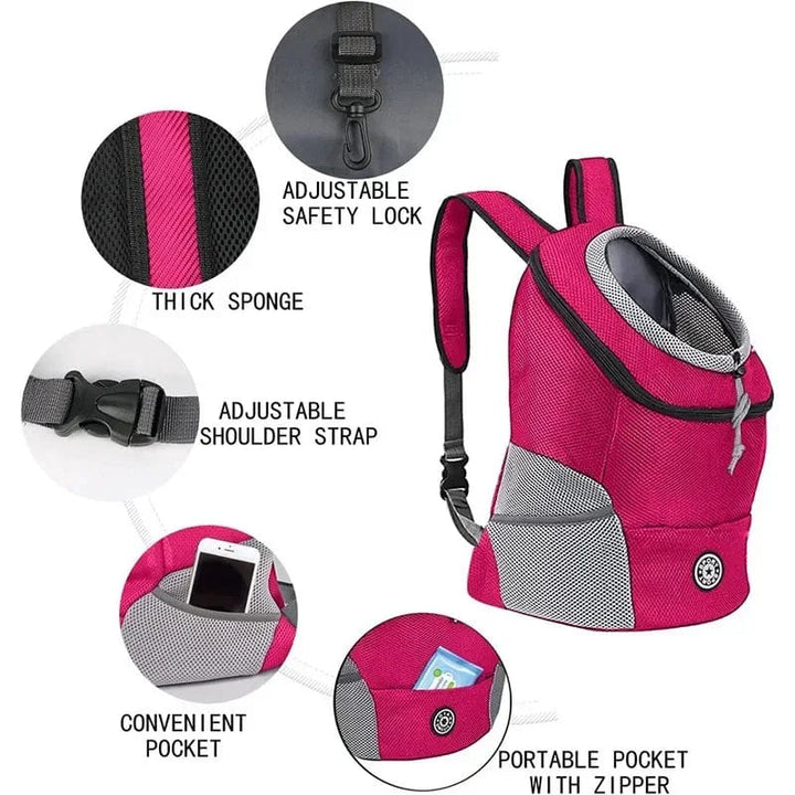 Pet Dog Travel Backpack Portable Outdoor Breathable Mesh Cat Puppy Double Shoulder Carrier Bag for Small Large Dogs Pet Supplies | Skanto
