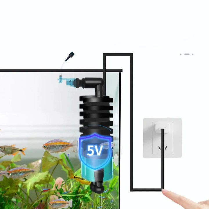 Qanvee Elektrisk Vann Svamp USB Renseteknologi Biologisk Oksygen Fishtank Filter Skum Akvarium Tilbehør Filtro Utstyr Varer | Skanto