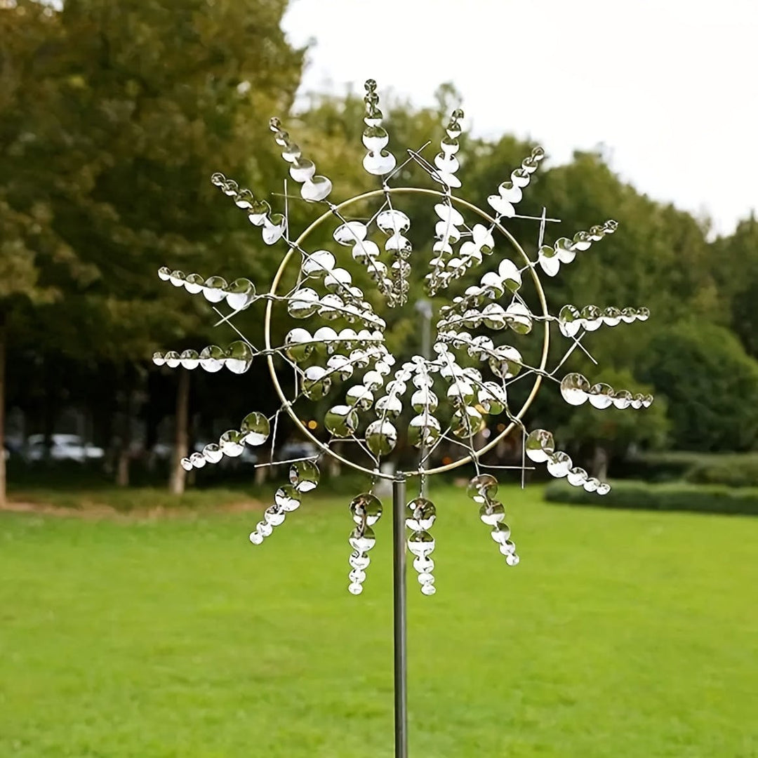 Skanto | 1 Stykke Magisk Metall Vindmølle, 3D Metall Utendørs Vindsang for Gård og Hage, Unike Metall Kinetiske Vindskulpturer & Vindsang, Vindfanger Metall Utendørs Gress Terrasse Dekorasjon Vindskulptur
