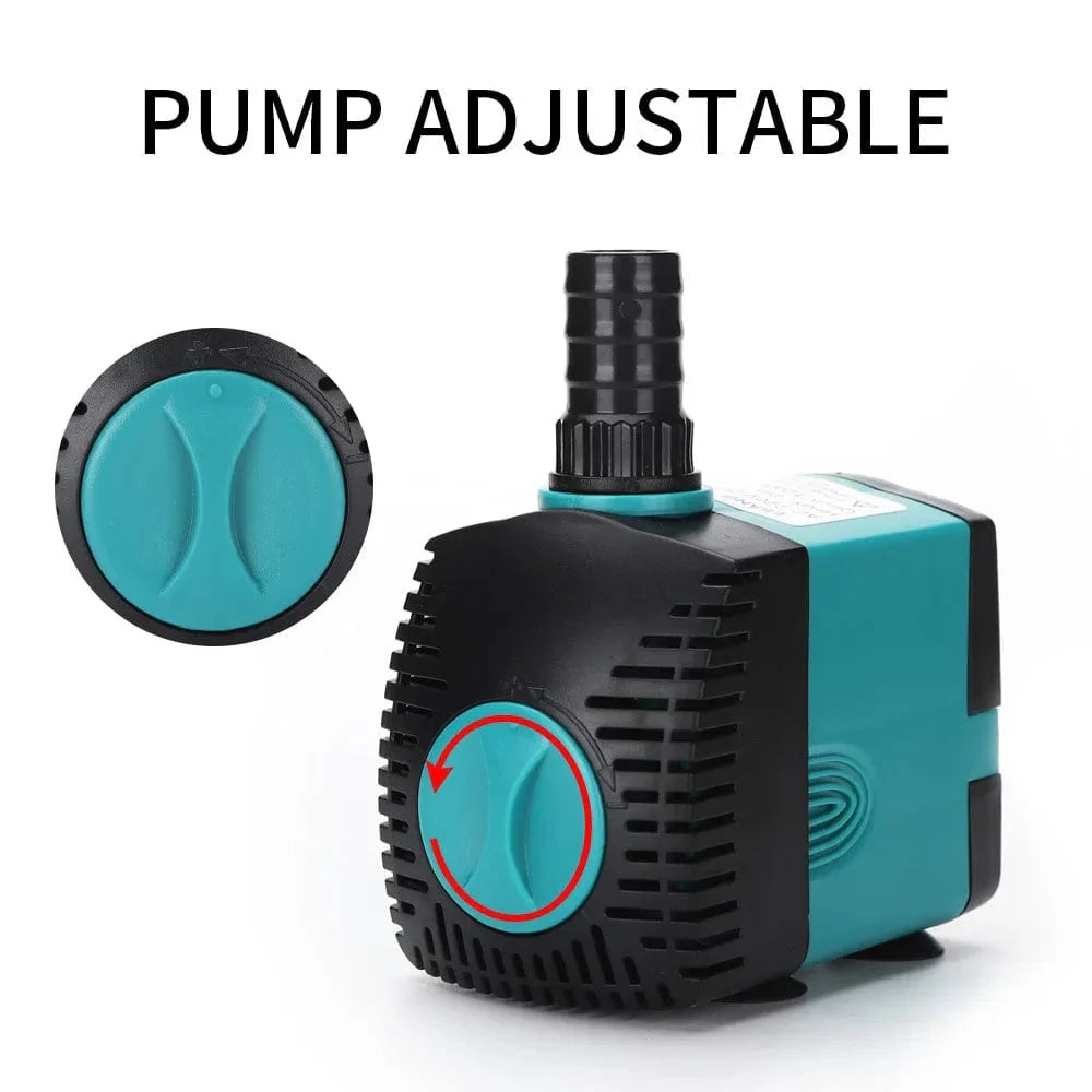 Ultra-Stille 3-60W Nedsenkbar Vannfontene Pumpe Filter Fiskedam Akvarium Vannpumpe Tankfontene EU US 220V-240V | Skanto