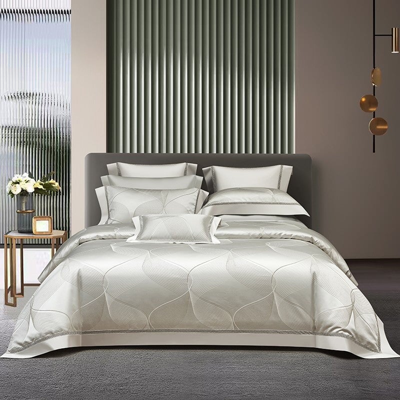 Platinum Luxury Duvet Cover Set – 1000 TC Cotton med Silke Satin Finish | Skanto