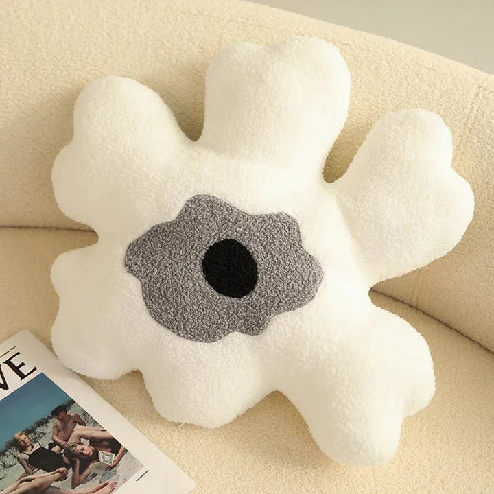 Plush Abstrakt Blomst Formpute i Mykt Bomullsmateriale | Skanto