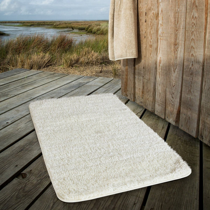 Skanto | VeluSoft Plush Mikrofiber Bade Matte | Hurtig-absorberende, Sklisikker Bade Rug for Komfort og Sikkerhet