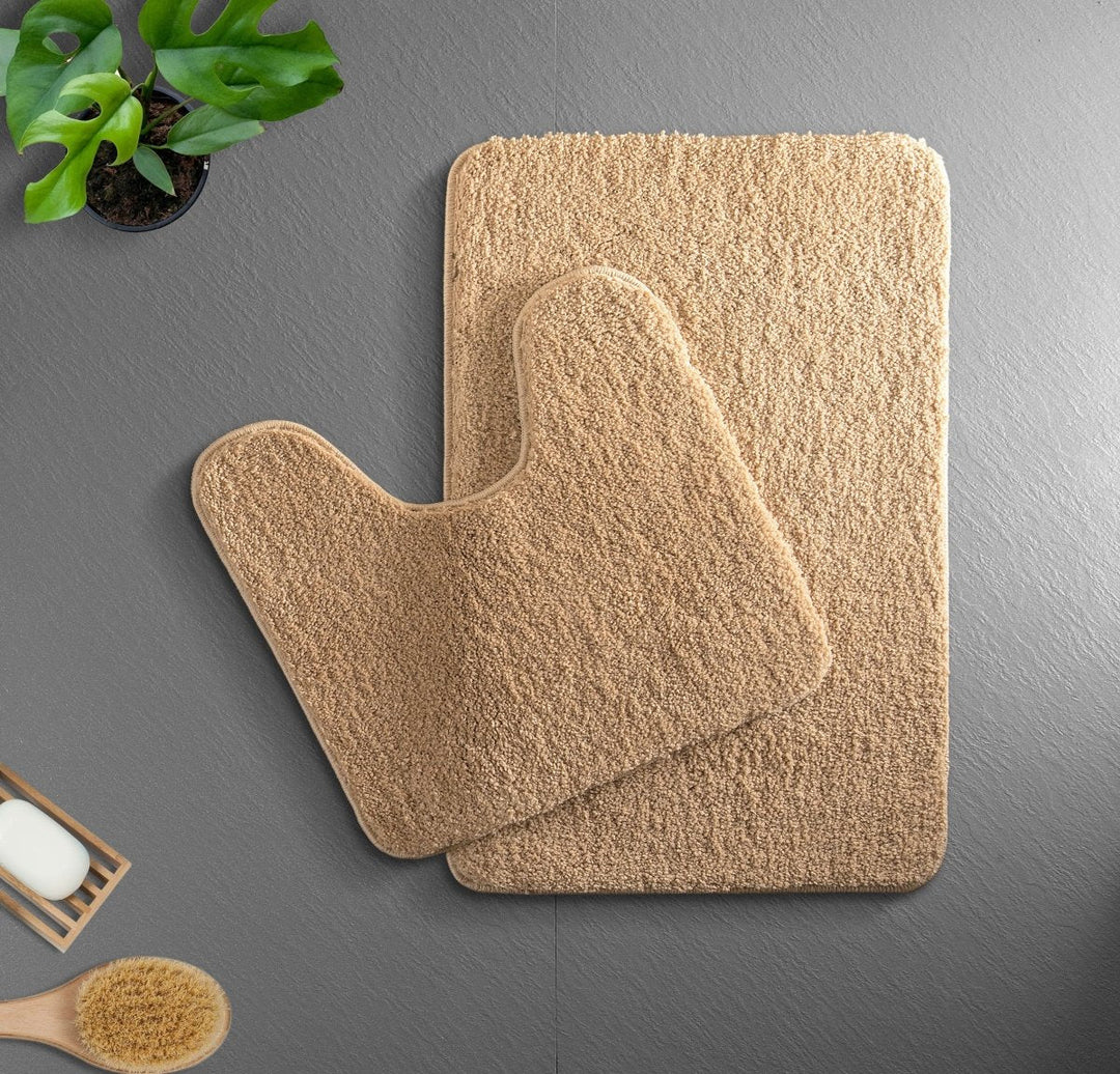 Skanto | VeluSoft Plush Mikrofiber Bade Matte | Hurtig-absorberende, Sklisikker Bade Rug for Komfort og Sikkerhet