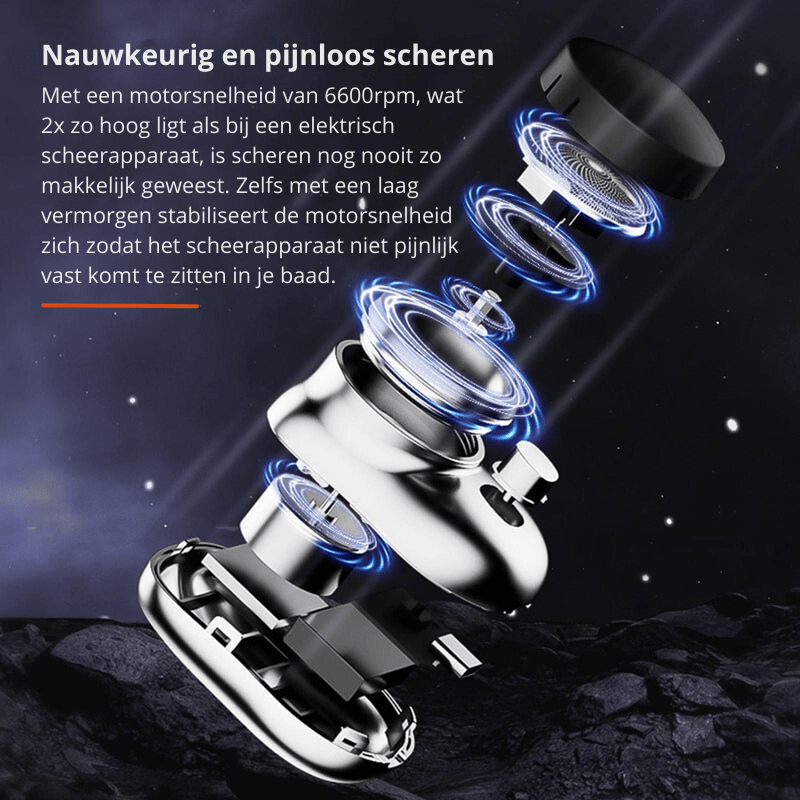 Skanto | Pocketshave – Kompakt Vanntett Reisebarberhøvel for Rask og Glatt Barbering