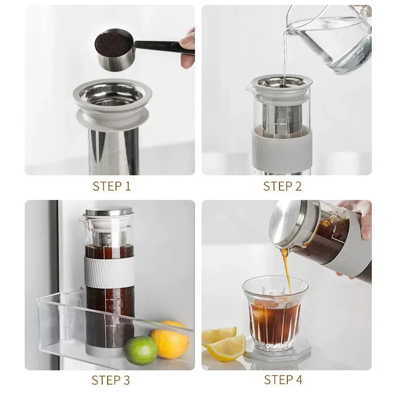 Bærbar lufttett kaldbrygget iskaffemaskin teinfuserkanne | Skanto