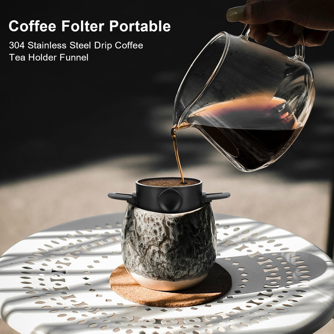 Bærbar sammenleggbar kaffefilter i rustfritt stål gjenbrukbar kaffetrakter | Skanto