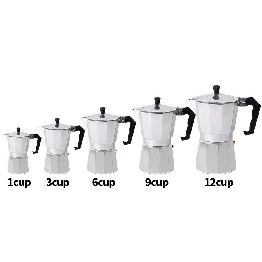 Bærbar hjemme Moka gryte aluminium med pulver perkolator | Skanto