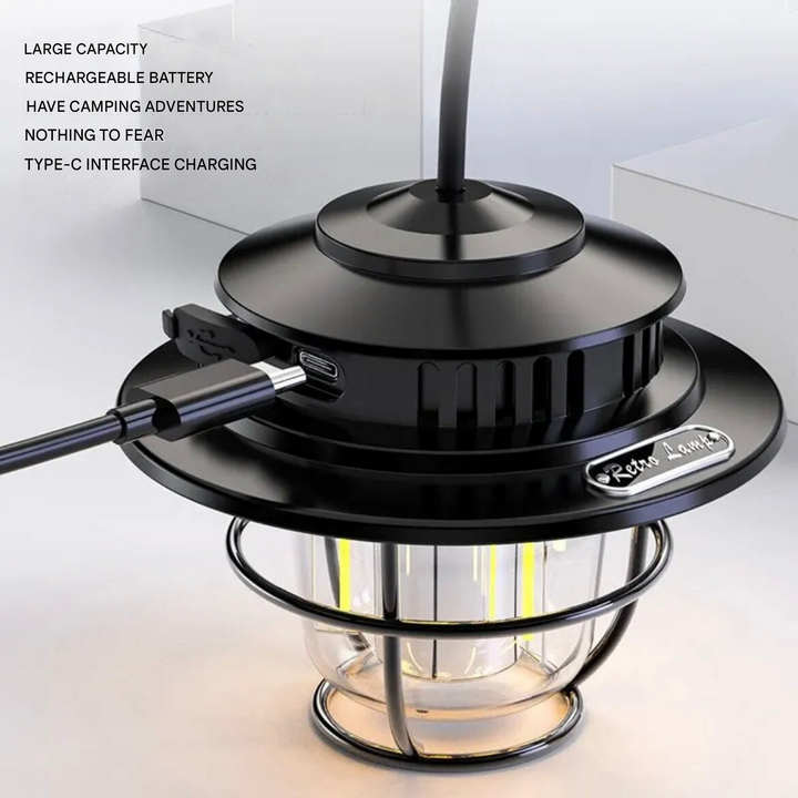 Skanto | Bærbar LED Campinglampe - VintaGlow