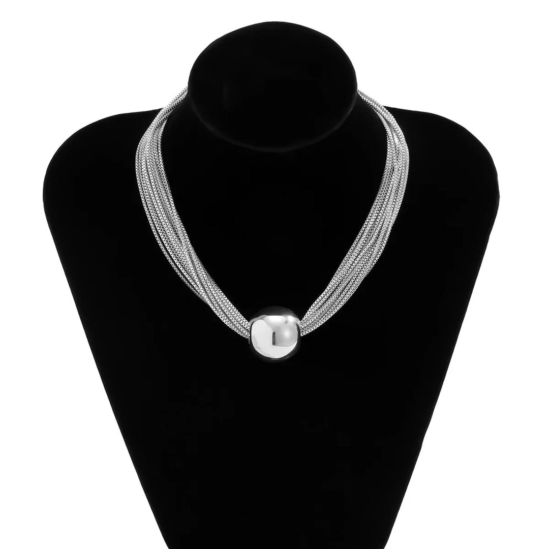 Skanto | Posh Multi Laget Kjede Ball Necklace og Armbånd