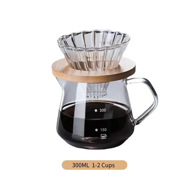Pour Over Coffee Maker Set Glass Carafe Coffee with Glass Coffee Filter | Skanto