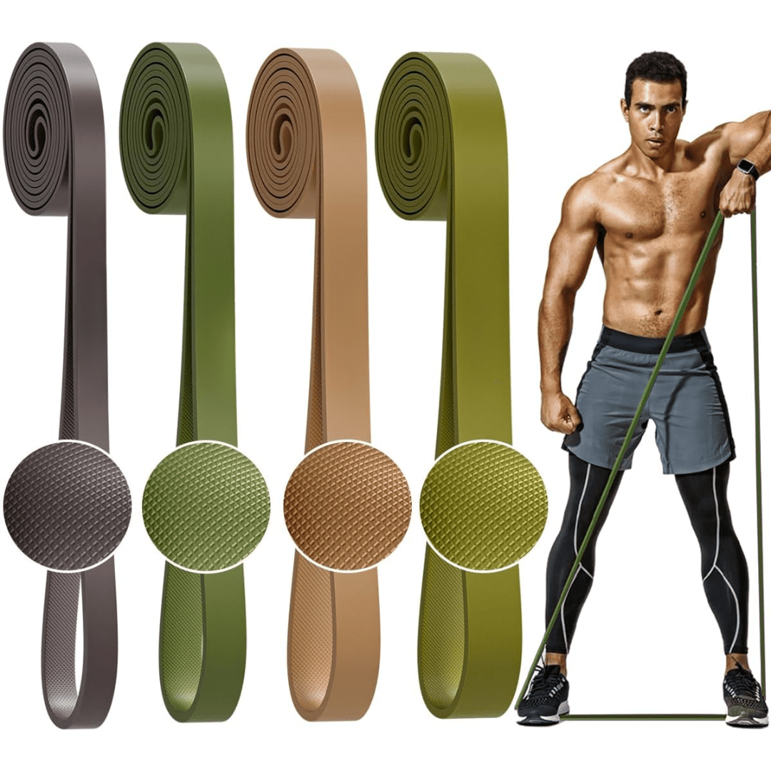 Skanto | Power Band Motstandssett – Latekstreningsbånd for Pull-Ups, Styrketrening, Fleksibilitet og Helkroppstrening