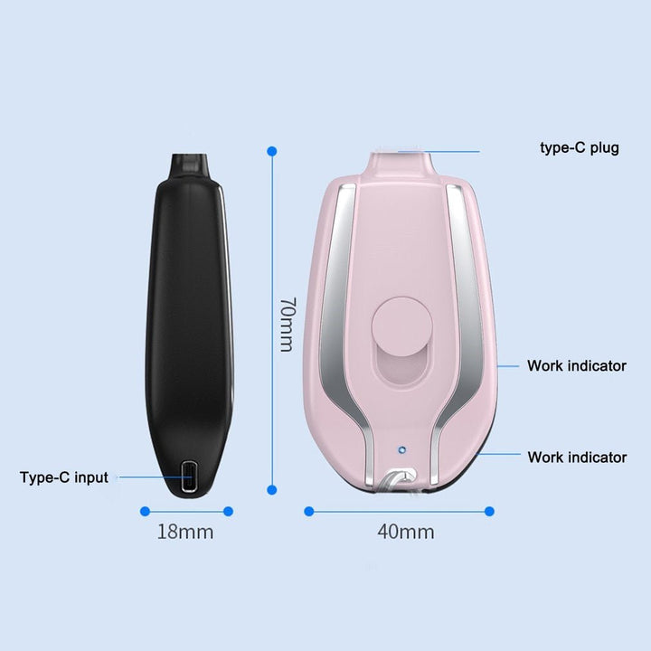 Skanto | Power Banks Bærbar Type-C Nøkkelring