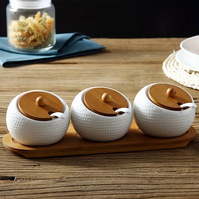 Skanto | Harmoni av smak og design – keramiske beholdere med bambuslokk