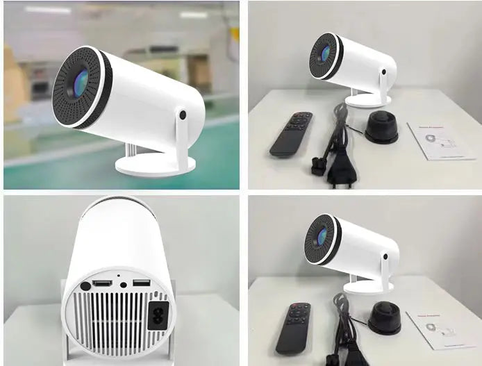 VisionCast 130X – Bærbar Mini Projektor med Android 12 og 130 Tommers Projektor | Skanto