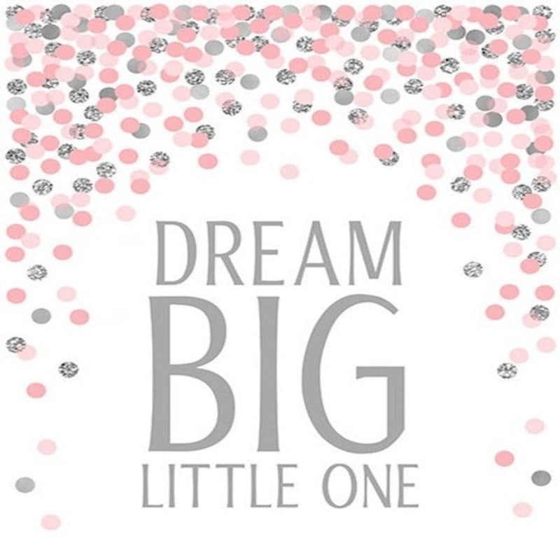 Pink Dream Big Little One - Lærred Veggkunst Maleri