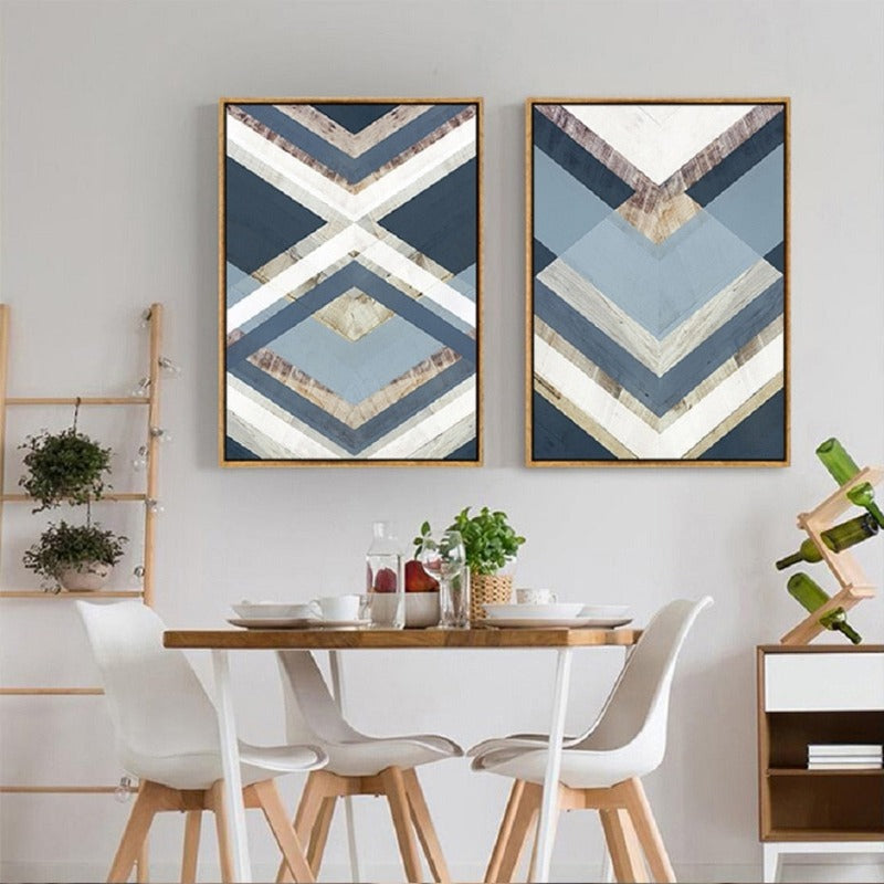 Geometrisk POP-trekant - lerrets veggkunst maleri