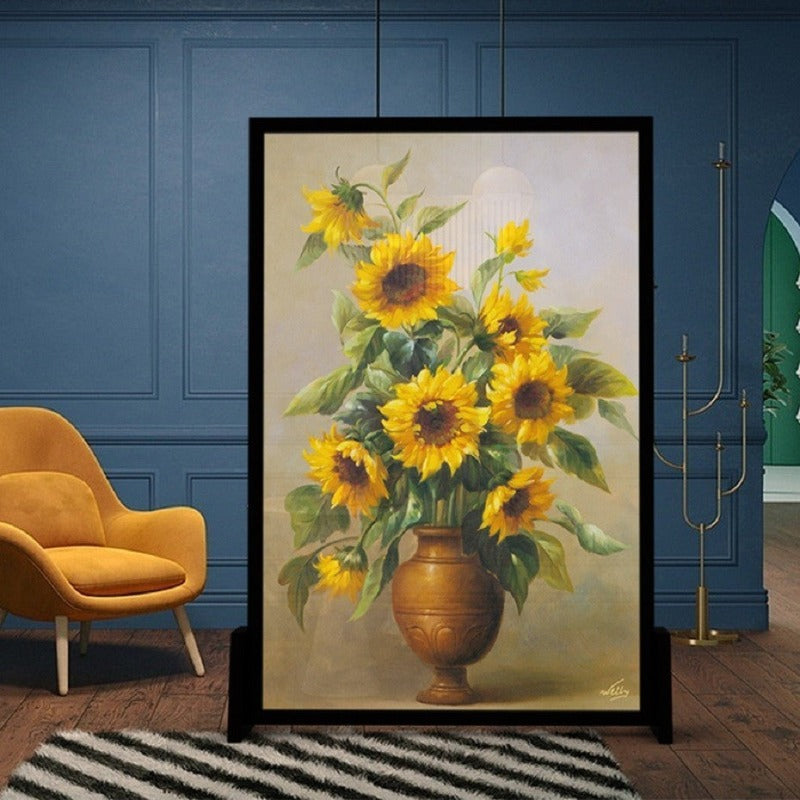 Moderne Solsikke Veggkunst Blomster - Lerret Veggkunst Maleri