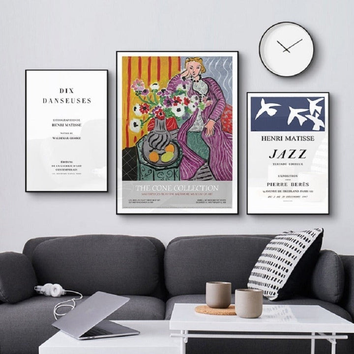 Vintage abstrakt Matisse retro linjefigur Europa olje
