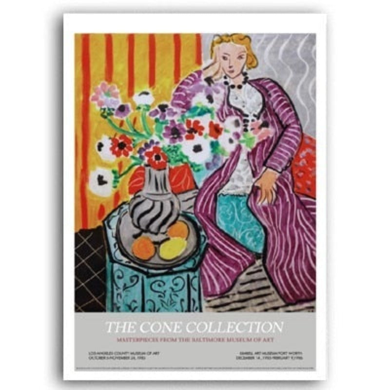 Vintage abstrakt Matisse retro linjefigur Europa olje