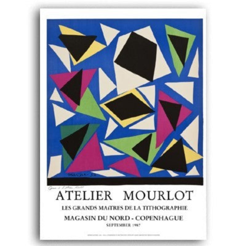 Vintage abstrakt Matisse retro linjefigur Europa olje