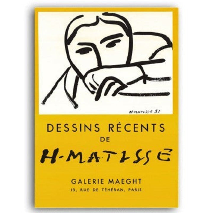 Vintage abstrakt Matisse retro linjefigur Europa olje