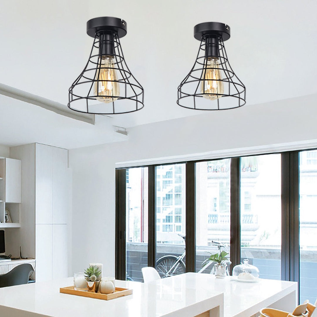 Skanto | Vintage Jern Svart Tak LED Lys