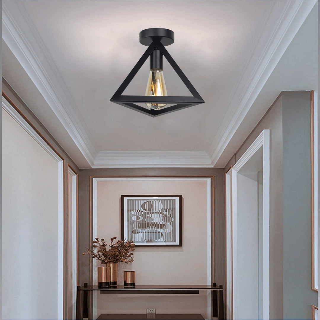 Skanto | Vintage Jern Svart Tak LED Lys