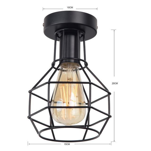 Skanto | Vintage Jern Svart Tak LED Lys