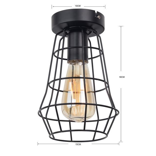 Skanto | Vintage Jern Svart Tak LED Lys