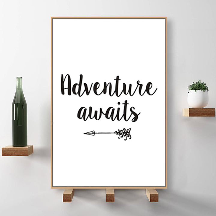 Adventure Awaits Pfeil - Lerret Veggkunst Maleri | Skanto